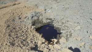 ガソリンスタンド跡地の油汚染土壌